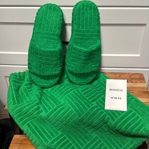 Bottega Veneta signature green Resort Sponge Slide ax 7